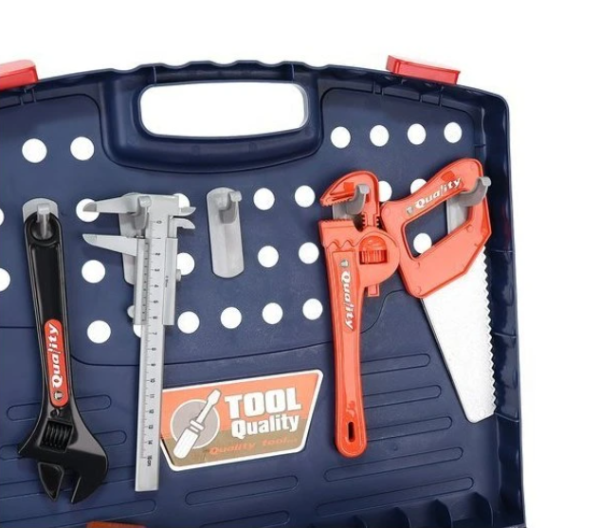 Összecsukható gyerek munkapad játék – 67 részes szerszámkészlet elektromos csavarbehajtóval (WNDR9422) - Image 8