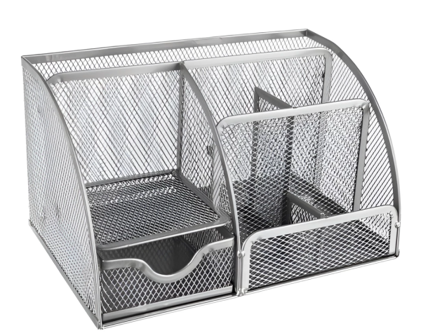 Szürke 7 rekeszes irodai rendező – praktikus asztali tároló (WNDR16111) - Image 2