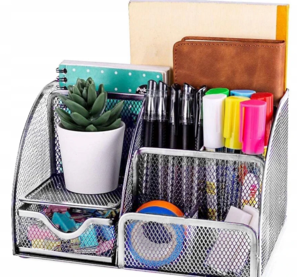 Szürke 7 rekeszes irodai rendező – praktikus asztali tároló (WNDR16111) - Image 7