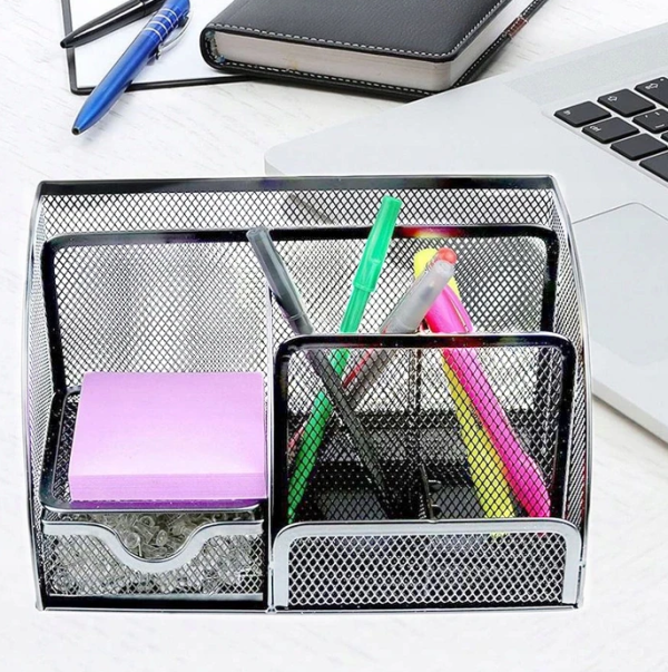 Szürke 7 rekeszes irodai rendező – praktikus asztali tároló (WNDR16111) - Image 8