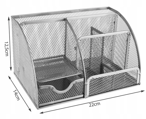 Szürke 7 rekeszes irodai rendező – praktikus asztali tároló (WNDR16111) - Image 9