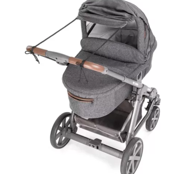 Babakocsi napellenző – vízlepergető, UV-védelemmel, 50 × 36 × 72 cm - szürke (WNDR23975) - Image 4