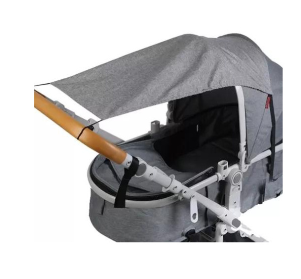 Babakocsi napellenző – vízlepergető, UV-védelemmel, 50 × 36 × 72 cm - szürke (WNDR23975) - Image 6