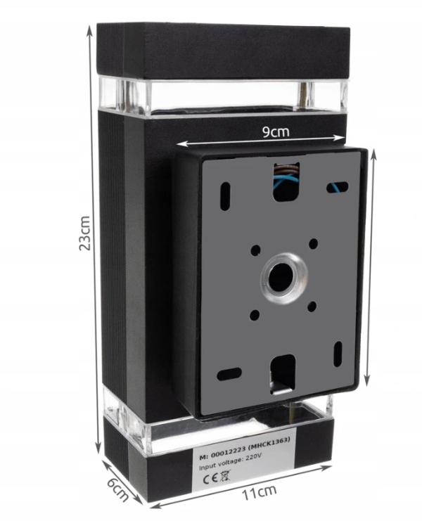 IP65 Kültéri LED fali lámpa homlokzatokhoz – modern, vízálló (WNDR12223) - Image 7