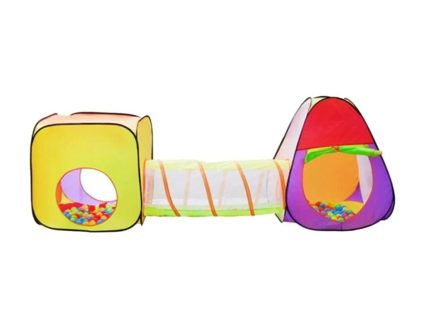 Gyerek játszósátor 200 színes játéklabdával – beltéri és kültéri játszótér (WNDR2880) - Image 6