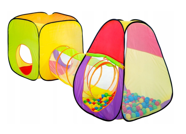 Gyerek játszósátor 200 színes játéklabdával – beltéri és kültéri játszótér (WNDR2880) - Image 11