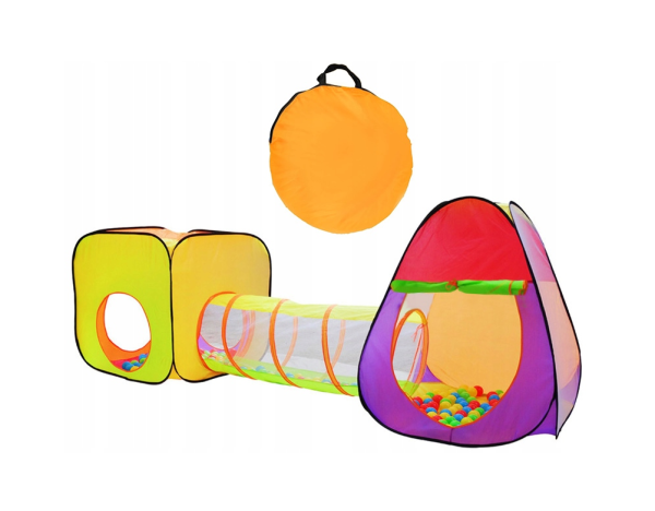 Gyerek játszósátor 200 színes játéklabdával – beltéri és kültéri játszótér (WNDR2880) - Image 8