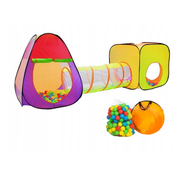 Gyerek játszósátor 200 színes játéklabdával – beltéri és kültéri játszótér (WNDR2880) - Image 2