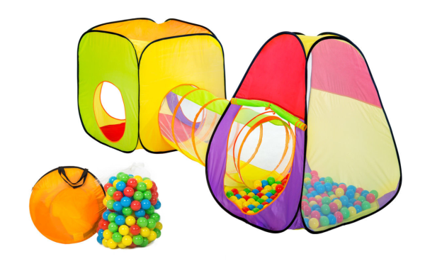 Gyerek játszósátor 200 színes játéklabdával – beltéri és kültéri játszótér (WNDR2880) - Image 12