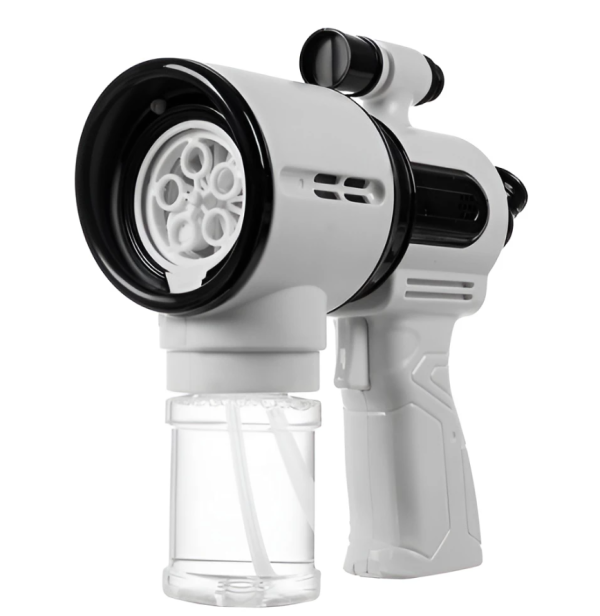 LED világító buborékfegyver gyerekeknek – fehér buborékfújó játék (WNDR21163)