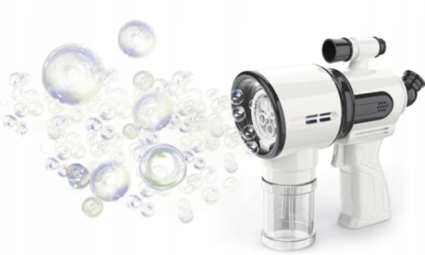 LED világító buborékfegyver gyerekeknek – fehér buborékfújó játék (WNDR21163) - Image 4