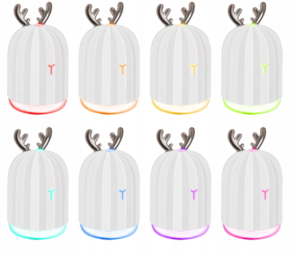 RGB aromaterápiás párásító és diffúzor – 220 ml, USB-s, LED hangulatvilágítással (WNDR16365) - Image 2