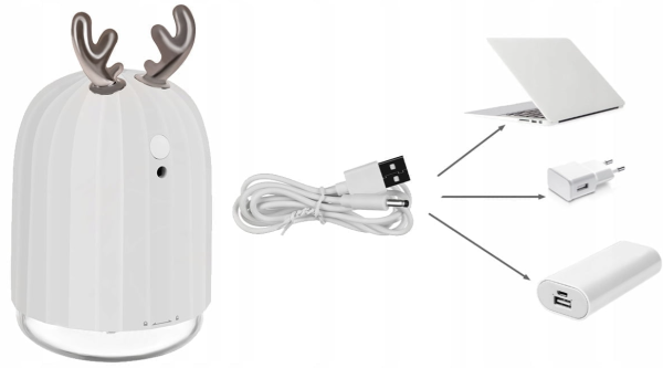 RGB aromaterápiás párásító és diffúzor – 220 ml, USB-s, LED hangulatvilágítással (WNDR16365) - Image 8