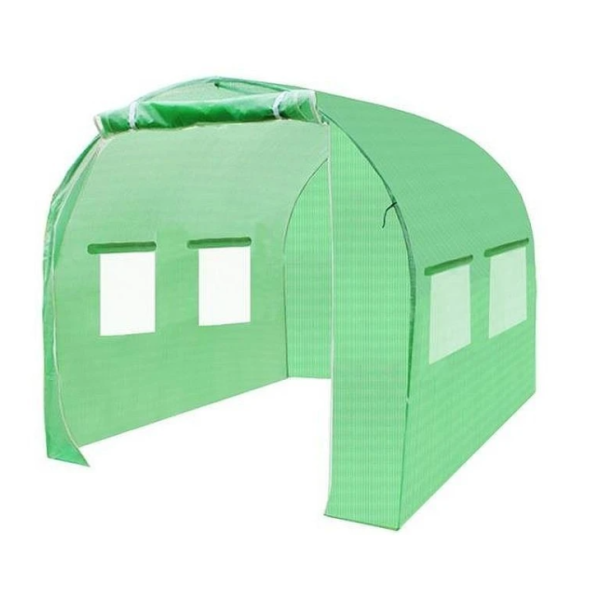 Pótfólia kerti üvegházhoz 2 × 2 × 2 m – UV-szűrős, 4 szúnyoghálós ablakkal és 1 bejárattal (WNDR10263) - Image 4