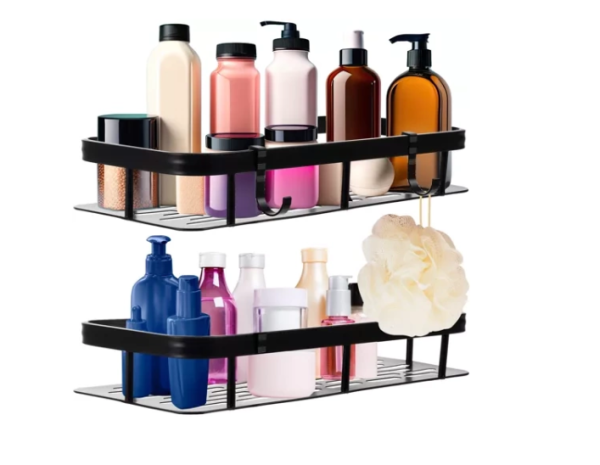 Ruhhy 2 részes rozsdamentes acél fürdőszobai polc szett – 30 × 13 × 5 cm (WNDR23170) - Image 2