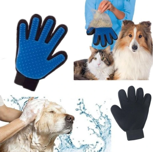 Szilikon állatkozmetikai kesztyű – masszírozó sörtékkel macskáknak és kutyáknak, 23 × 15,5 cm (WNDR5405) - Image 7