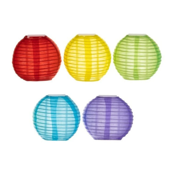 Napelemes színes lampionfüzér – 3 m kültéri dekoráció, 2 világítási mód, IP44 vízálló (WNDR15675) - Image 5