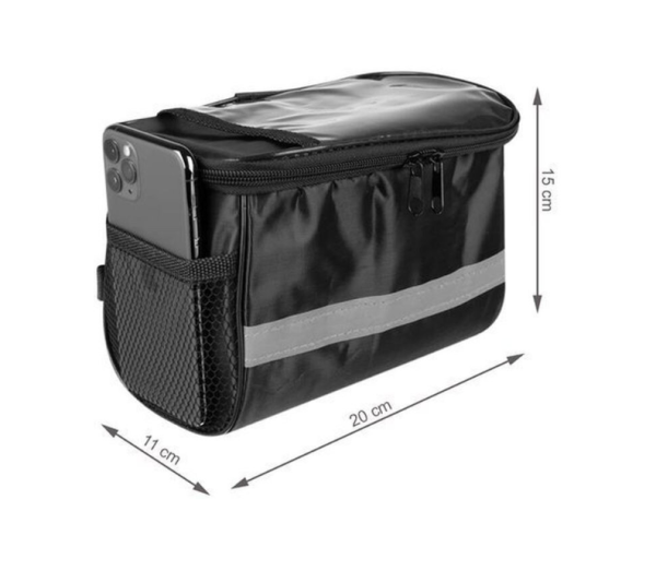 Trizand 3 literes kerékpár- és rollertáska állítható pántokkal – vízálló, strapabíró kialakítás motorhoz is (WNDR14098) - Image 12