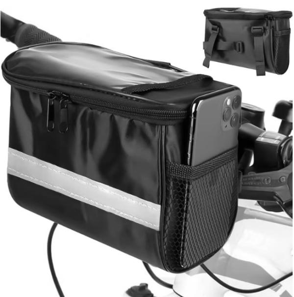 Trizand 3 literes kerékpár- és rollertáska állítható pántokkal – vízálló, strapabíró kialakítás motorhoz is (WNDR14098) - Image 2