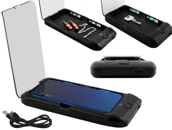 UV Mobiltelefon sterilizáló doboz – hordozható fertőtlenítő készülék, 11×21 cm (WNDR10847) - Image 3