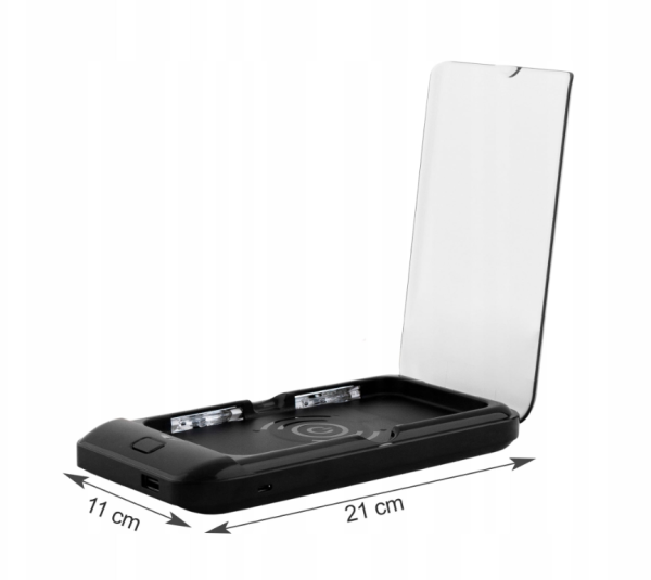 UV Mobiltelefon sterilizáló doboz – hordozható fertőtlenítő készülék, 11×21 cm (WNDR10847) - Image 4