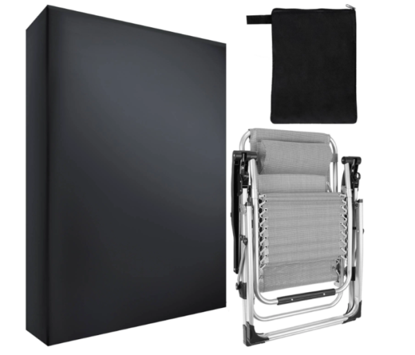 Vízálló kerti napozóágy huzat – fekete védőhuzat, 70×30×100 cm (WNDR12114) - Image 11