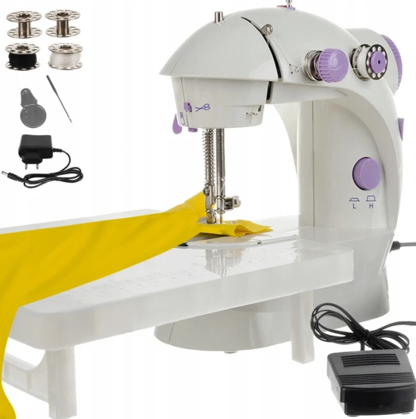 Fehér hordozható mini varrógép kiegészítő asztallal – (WNDR15674) - Image 6