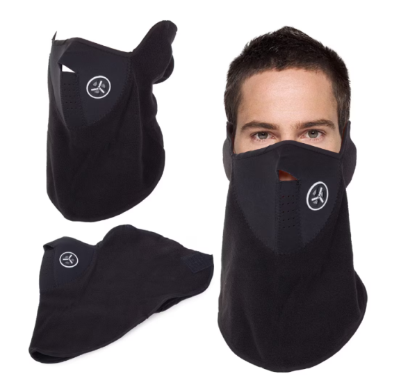 Téli neoprén–polár maszk motorosoknak – szél- és hidegálló arc- és nyakvédő, 53×24 cm, fekete (WNDR1671) - Image 7
