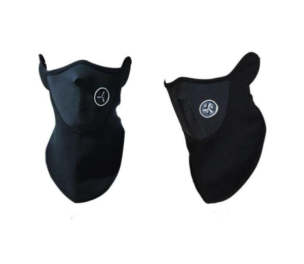 Téli neoprén–polár maszk motorosoknak – szél- és hidegálló arc- és nyakvédő, 53×24 cm, fekete (WNDR1671) - Image 3