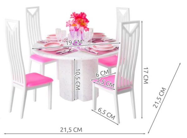 43 részes komplett étkező felszerelés babaházba – rengeteg kiegészítővel (WNDR23446) - Image 8