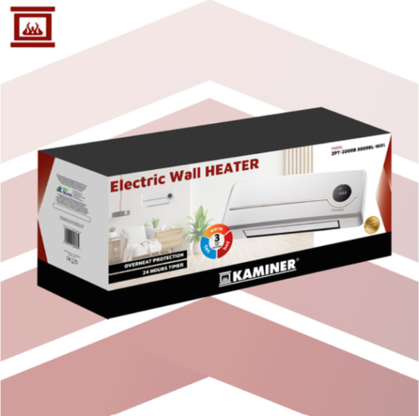 Airo Kaminer légfüggöny fűtés – energiatakarékos, hordozható, elektromos fűtőtest beltéri használatra – fehér (WNDR26389) - Image 4