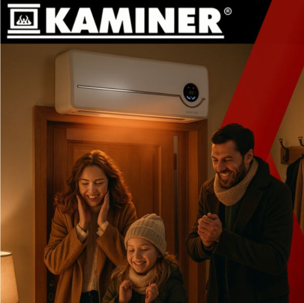 Airo Kaminer légfüggöny fűtés – energiatakarékos, hordozható, elektromos fűtőtest beltéri használatra – fehér (WNDR26389) - Image 2