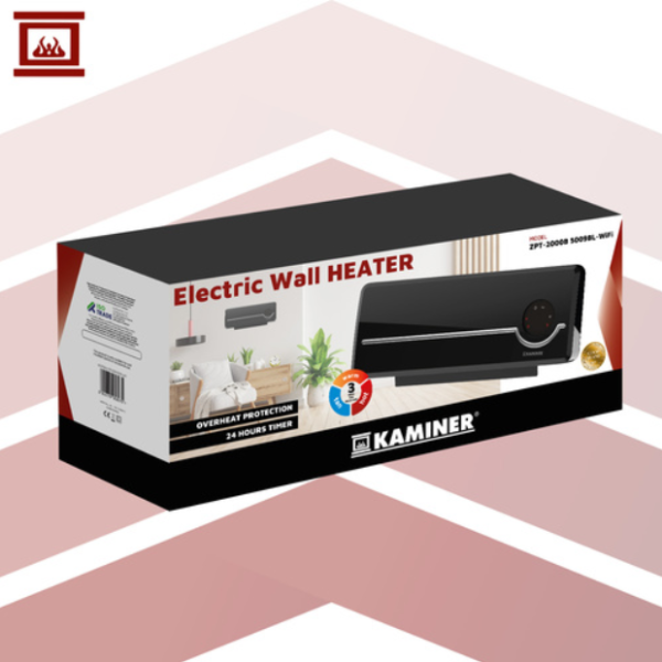 Airo Kaminer légfüggöny fűtés – energiatakarékos, hordozható, elektromos fűtőtest beltéri használatra – fekete (WNDR26388) - Image 4