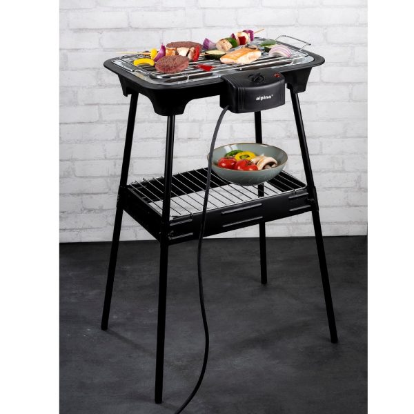 Alpina elektromos BBQ grill – 2000 W, állítható hőfokszabályzóval és fényjelzővel (EDC)