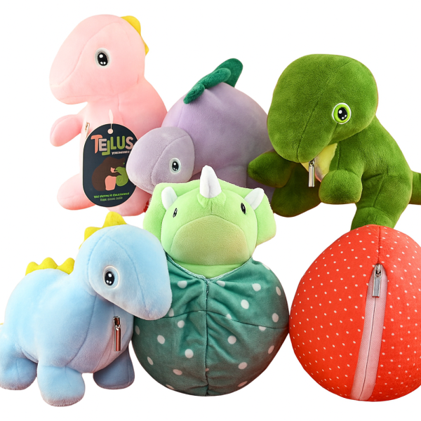 Tejlus tojásban rejtőző kifordítható plüss dinoszaurusz – puha baba dínó játék gyerekeknek 25 cm (EDC) - Image 6