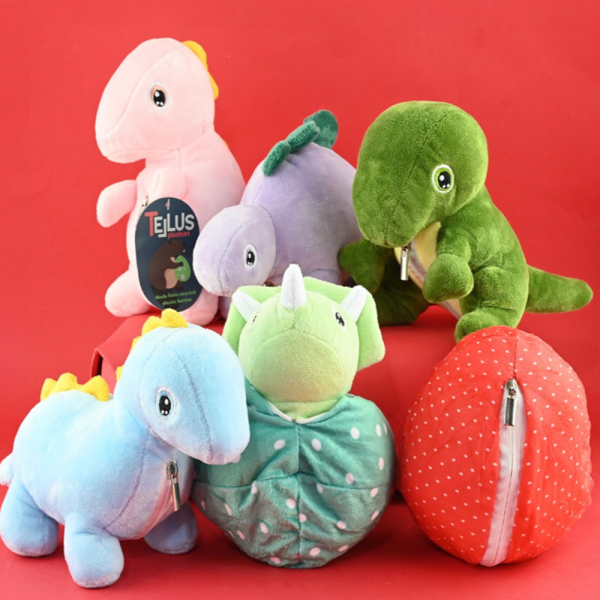 Tejlus tojásban rejtőző kifordítható plüss dinoszaurusz – puha baba dínó játék gyerekeknek 25 cm (EDC) - Image 2