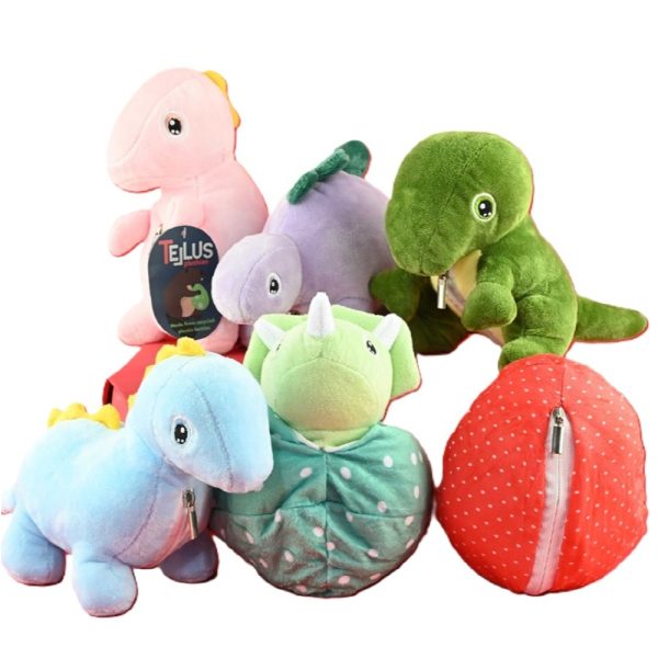 Tejlus tojásban rejtőző kifordítható plüss dinoszaurusz – puha baba dínó játék gyerekeknek 25 cm (EDC) - Image 5