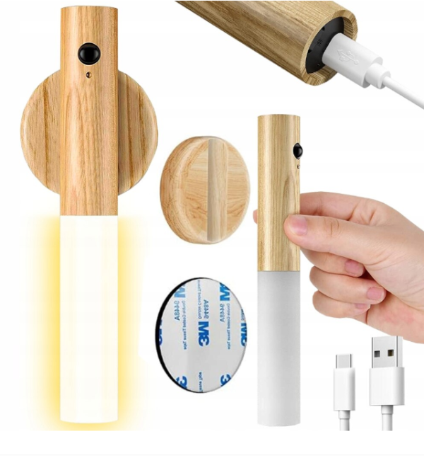 Grundig újratölthető LED fa fali lámpa mozgásérzékelővel – hordozható, mágneses rögzítéssel (EDC) - Image 5