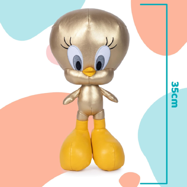 Csőrike plüss – Looney Tunes 100. évfordulós különkiadás, puha Tweety figura gyerekeknek és rajongóknak (EDC) - Image 4