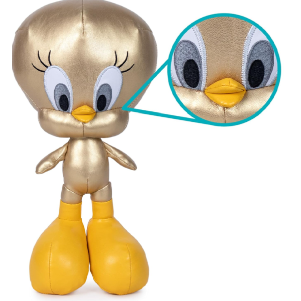 Csőrike plüss – Looney Tunes 100. évfordulós különkiadás, puha Tweety figura gyerekeknek és rajongóknak (EDC) - Image 6