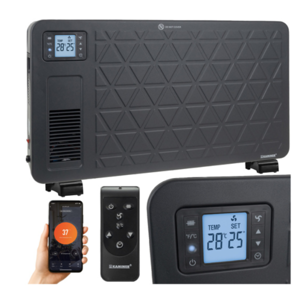 Ziflo Kaminer energiatakarékos elektromos fűtőtest – elegáns fekete (WNDR26403) - Image 13