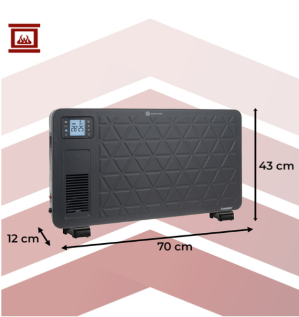 Ziflo Kaminer energiatakarékos elektromos fűtőtest – elegáns fekete (WNDR26403) - Image 4