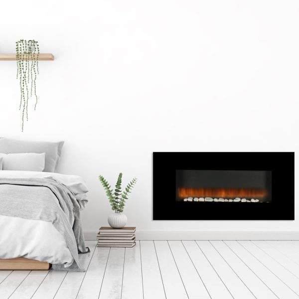 Alpina Seattle elektromos fali kandalló – 105,5 cm, 2000 W, LED-lánghatás, távirányítóval (EDC)