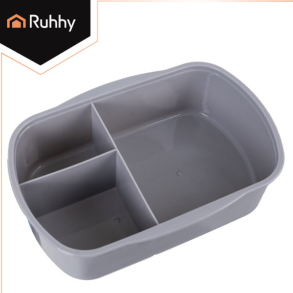 Szürke szivárgásmentes uzsonnásdoboz – 800 ml-es ételhordó doboz munkába, iskolába vagy útra (WNDR26169) - Image 7