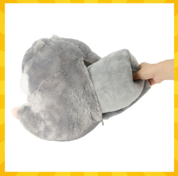 Kruzzel 2 az 1-ben extra puha hörcsög alakú plüss párna és plüss pléd egyben – 105×200 cm (WNDR25638) - Image 2