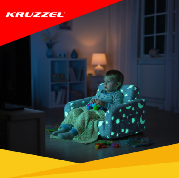 Kruzzel puha plüss gyerekfotel – 2 az 1-ben összecsukható mini fotel és nyugágy gyerekeknek (WNDR26381) - Image 2