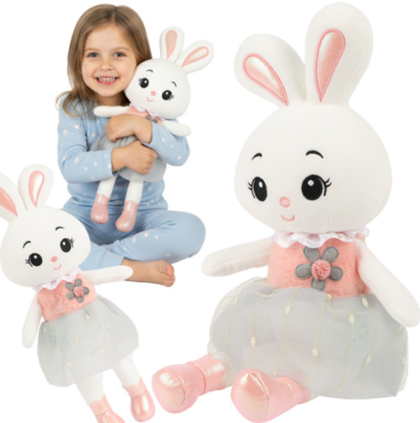 Kruzzel extra puha ölelnivaló nyuszi plüss – 45 cm-es plüssjáték gyerekeknek (WNDR26761) - Image 8