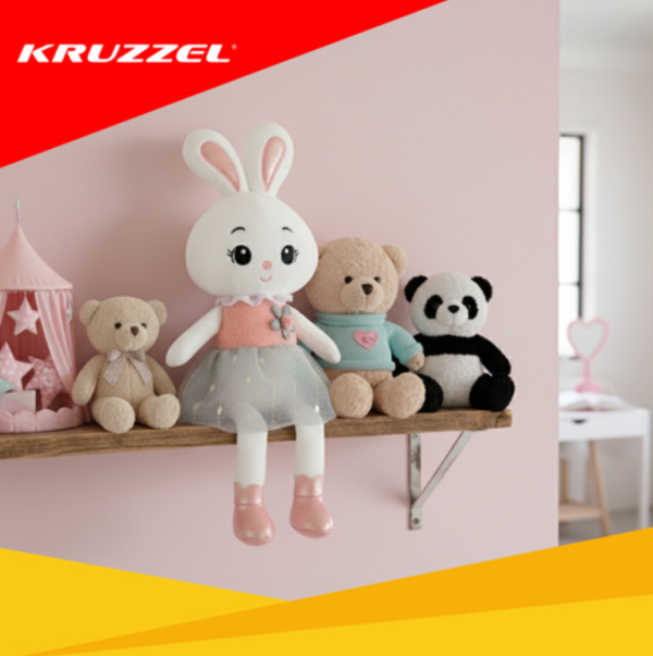 Kruzzel extra puha ölelnivaló nyuszi plüss – 45 cm-es plüssjáték gyerekeknek (WNDR26761) - Image 4