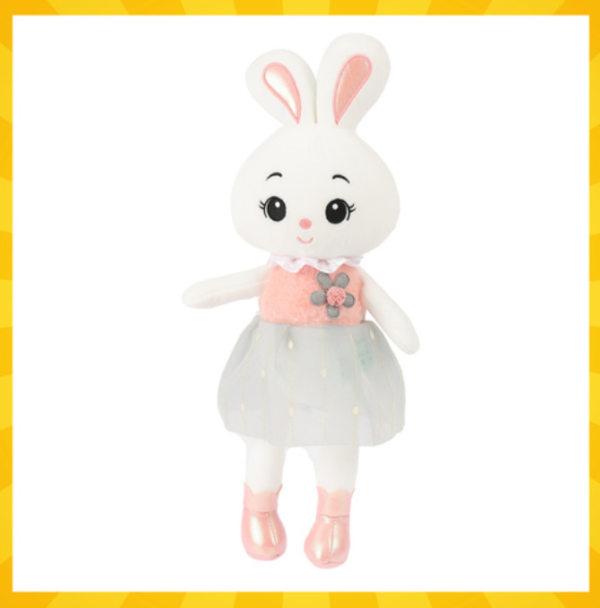 Kruzzel extra puha ölelnivaló nyuszi plüss – 45 cm-es plüssjáték gyerekeknek (WNDR26761) - Image 6