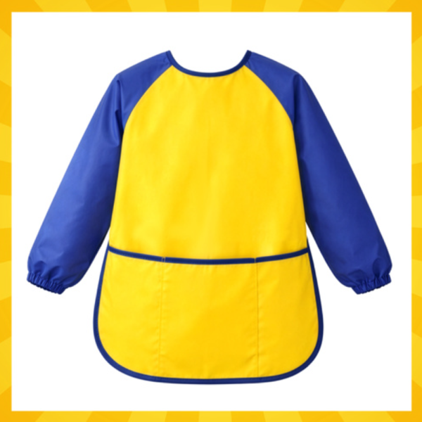 Kruzzel gyerek festőkötény tépőzárral – M méretű, vízlepergető köpeny kreatív rajzoláshoz és kézműveskedéshez (WNDR26179) - Image 11